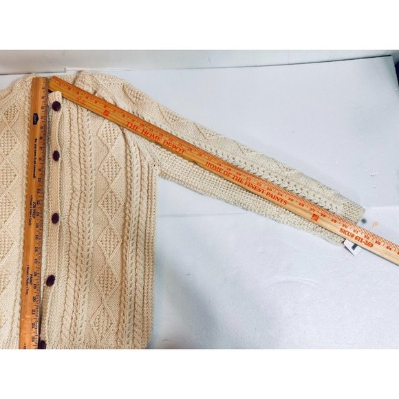 VTG, Women's Abercrombie and Fitch Rare  Handknit 100% Wool Cable  Size S-M #981 - Picture 13 of 16